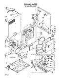 CABINET Diagram and Parts List for RGC3422AL0  Roper Dryer