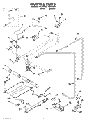 MANIFOLD PARTS Diagram and Parts List for TGP305RW3  Estate Range