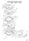 REFRIGERATOR SHELF Diagram and Parts List for KSRS25QGWH00  KitchenAid Refrigerator