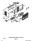 CABINET Diagram and Parts List for AC1002XS1  Whirlpool Air Conditioner