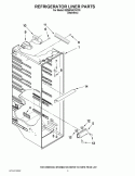 REFRIGERATOR LINER PARTS Diagram and Parts List for 8ED5FHKXVY03  Whirlpool Refrigerator