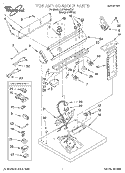 TOP AND CONSOLE, LIT/OPTIONAL Diagram and Parts List for LGR5848EQ1  Whirlpool Dryer