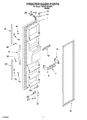 FREEZER DOOR Diagram and Parts List for 7ED0GTQXKQ01  Whirlpool Refrigerator