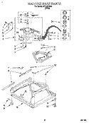 MACHINE BASE Diagram and Parts List for LST6132BW1  Whirlpool Washer