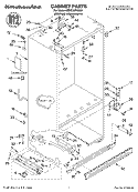 CABINET PARTS Diagram and Parts List for KBRO36FMX00  KitchenAid Refrigerator