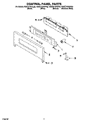 CONTROL PANEL PARTS Diagram and Parts List for KEMC378KWH03  KitchenAid Microwave Oven Combo