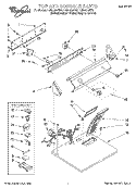 TOP AND CONSOLE, LIT/OPTIONAL Diagram and Parts List for LGR4634EW0  Whirlpool Dryer