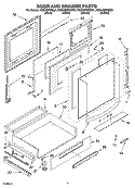 DOOR AND DRAWER PARTS Diagram and Parts List for KGSA906PBL01  KitchenAid Range
