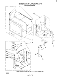 DOOR AND LATCH Diagram and Parts List for RJM74500  Whirlpool Microwave