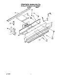 CONTROL PANEL Diagram and Parts List for KEDC205YBL2  KitchenAid Range
