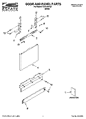 DOOR AND PANEL PARTS Diagram and Parts List for TUD8700RQ0  Estate Dishwasher