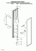 FREEZER DOOR PARTS Diagram and Parts List for KSCK25FVWH01  KitchenAid Refrigerator
