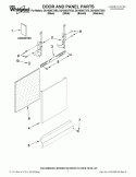 DOOR AND PANEL PARTS Diagram and Parts List for DU1030XTXT3  Whirlpool Dishwasher
