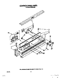 CONTROL PANEL, LIT/OPTIONAL Diagram and Parts List for RB100PXV3  Whirlpool Wall Oven