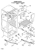 LINER PARTS Diagram and Parts List for ET4WSMXKQ02  Whirlpool Refrigerator