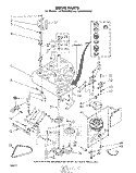 DRIVE Diagram and Parts List for LA7680XPW2  Whirlpool Washer