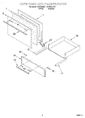 OVEN DOOR & DRAWER Diagram and Parts List for RF3010XEN1  Whirlpool Range