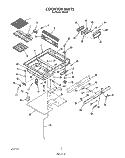 COOK TOP Diagram and Parts List for 2496^0A  Whirlpool Range