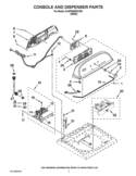 CONSOLE AND DISPENSER PARTS Diagram and Parts List for 3LWTW5550YW0  Whirlpool Washer