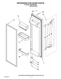 REFRIGERATOR DOOR PARTS Diagram and Parts List for ED5GVEXVD07  Whirlpool Refrigerator
