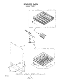 DISHRACK Diagram and Parts List for WU4406V1  Roper Dishwasher