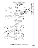 MACHINE BASE Diagram and Parts List for CA2751XSW2  Whirlpool Washer