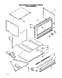 MICROWAVE CABINET Diagram and Parts List for KEMI300WBL3  KitchenAid Microwave Oven Combo