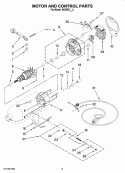MOTOR AND CONTROL PARTS Diagram and Parts List for 5K5SSCWH0  KitchenAid Mixer