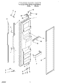 FREEZER DOOR Diagram and Parts List for KSRE25FHBT00  KitchenAid Refrigerator