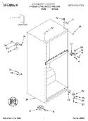 CABINET, LITERATURE Diagram and Parts List for CT14NKXJW00  Crosley Refrigerator