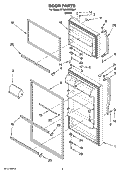 DOOR PARTS Diagram and Parts List for ET8AHKXRQ01  Whirlpool Refrigerator