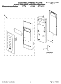 CONTROL PANEL PARTS Diagram and Parts List for KHMS1850SSS0  KitchenAid Microwave