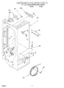 REFRIGERATOR LINER Diagram and Parts List for 6ED25DQXFB01  Whirlpool Refrigerator