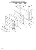 FREEZER DOOR Diagram and Parts List for KTRS25KGBL3  KitchenAid Refrigerator