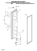 FREEZER DOOR PARTS Diagram and Parts List for KSRS25RVBL01  KitchenAid Refrigerator
