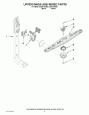 UPPER WASH AND RINSE PARTS Diagram and Parts List for CUD6710XB3  Whirlpool Dishwasher