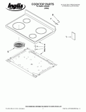 COOKTOP PARTS Diagram and Parts List for IVE82301  Inglis Range