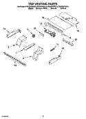 TOP VENTING PARTS, OPTIONAL PARTS Diagram and Parts List for RBD305PDS15  Whirlpool Wall Oven