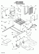 UNIT PARTS Diagram and Parts List for KSRS25RSMS03  KitchenAid Refrigerator