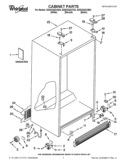 CABINET PARTS Diagram and Parts List for ED5CHQXVB03  Whirlpool Refrigerator