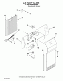 AIR FLOW PARTS Diagram and Parts List for KSRS22MWMS00  KitchenAid Refrigerator