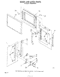 DOOR AND LATCH Diagram and Parts List for MW8200XR0  Whirlpool Microwave