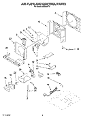 AIR FLOW AND CONTROL PARTS Diagram and Parts List for ACM184PT1  Whirlpool Air Conditioner