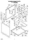 WASHER CABINET PARTS Diagram and Parts List for BYCWD6274W4  Crosley Washer Dryer Combo