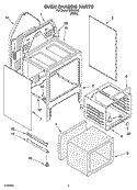 OVEN CHASSIS PARTS Diagram and Parts List for IKE33320  Inglis Range