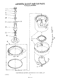 AGITATOR, BASKET AND TUB Diagram and Parts List for GLA5580XSF3  Whirlpool Washer
