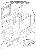DOOR AND DRAWER PARTS Diagram and Parts List for YKERA807PB00  KitchenAid Range