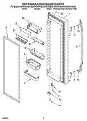REFRIGERATOR DOOR PARTS Diagram and Parts List for GS5SHAXNQ00  Whirlpool Refrigerator