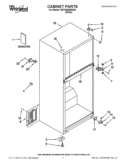 CABINET PARTS Diagram and Parts List for W8TXNGMWQ02  Whirlpool Refrigerator