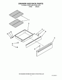 DRAWER AND RACK PARTS Diagram and Parts List for GY397LXUT03  Whirlpool Range